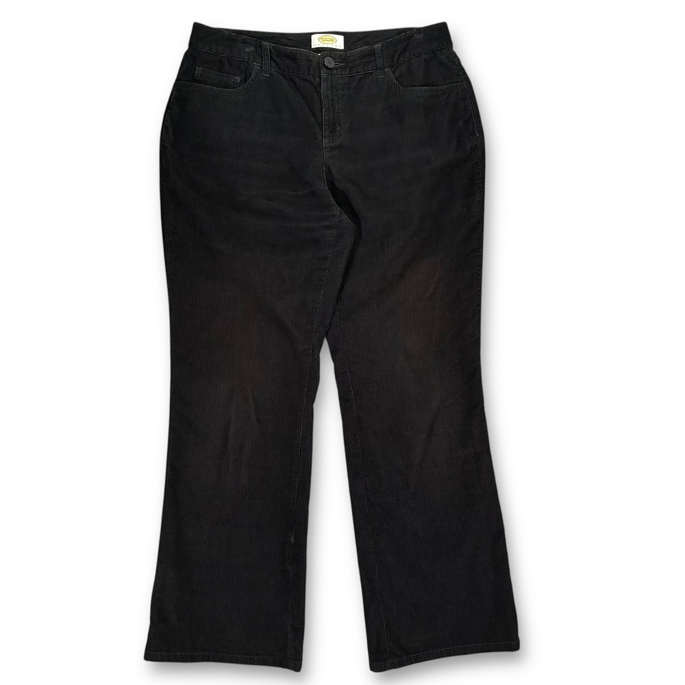Talbots Petites Black Corduroy Stretch Bootcut Pants Womemn's Size 10
